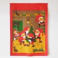 <img class='new_mark_img1' src='https://img.shop-pro.jp/img/new/icons12.gif' style='border:none;display:inline;margin:0px;padding:0px;width:auto;' />クリスマスのプリントタペストリー /57.8x80.5/ 北欧ヴィンテージテキスタイル