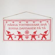 <img class='new_mark_img1' src='https://img.shop-pro.jp/img/new/icons12.gif' style='border:none;display:inline;margin:0px;padding:0px;width:auto;' />クリスマス 刺繍のタペストリー /61.5x28.8/ 北欧ヴィンテージファブリック