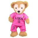 ダッフィー 服 Sサイズ 鹿島の2017年ピンクのホームユニフォーム風 ダッフィーのコスプレ服 衣装 サッカー 番号ネーム指定可