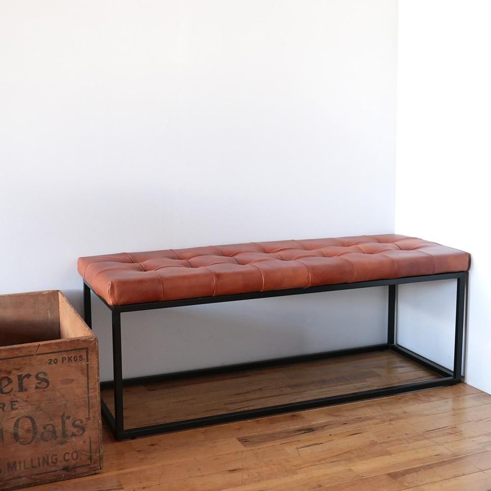 LEATHER BENCH | Another Life ― ANTIQUE FURNITURE＆NEW FURNITURE