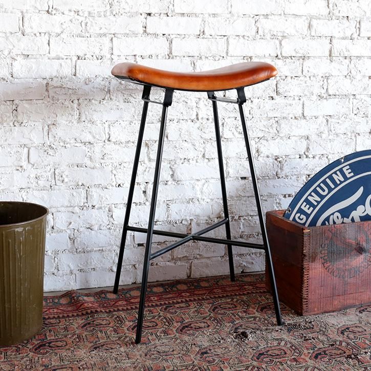 COUNTER LEATHER STOOL | Another Life ― ANTIQUE FURNITURE＆NEW