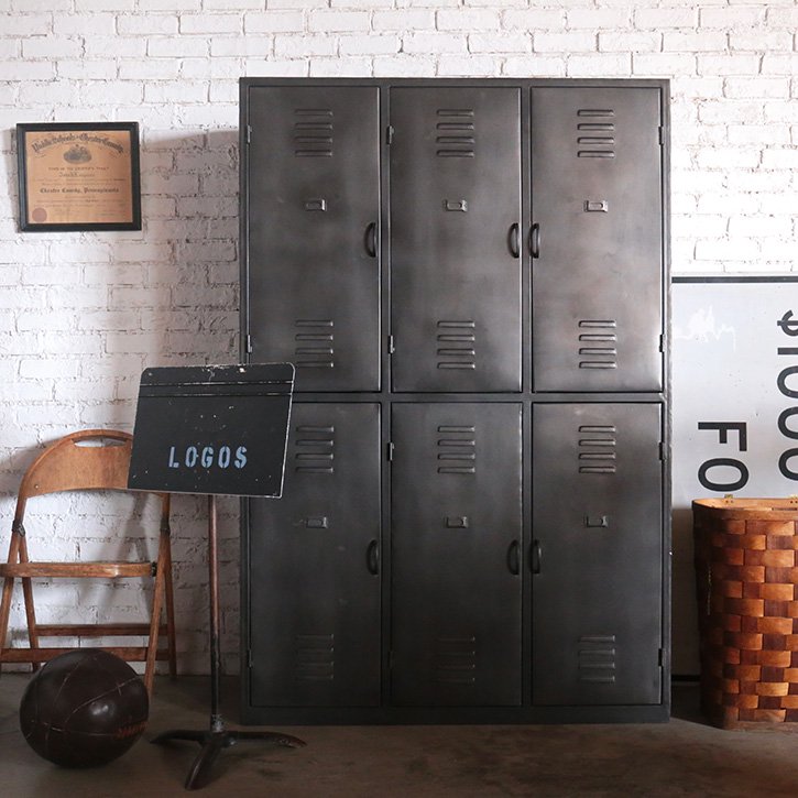 6DOOR INDUSTRIAL LOCKER | Another Life ― ANTIQUE FURNITURE＆NEW