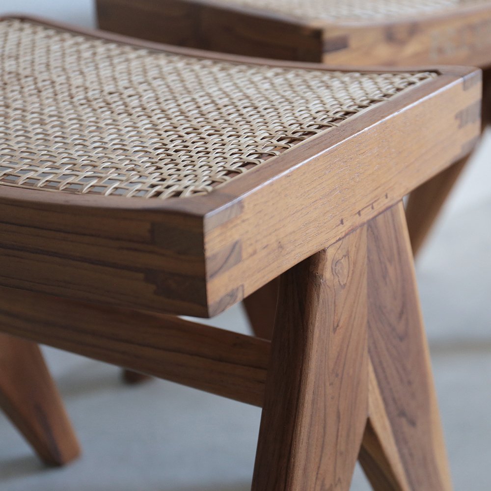 Low Stool（Burma Teak）] ピエールジャンヌレ PierreJeanneret リ