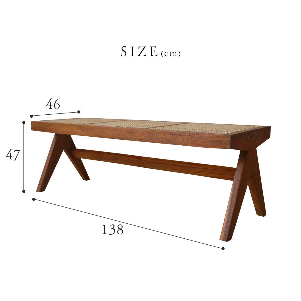 Bench（Burma Teak）] ピエールジャンヌレ PierreJeanneret リ 