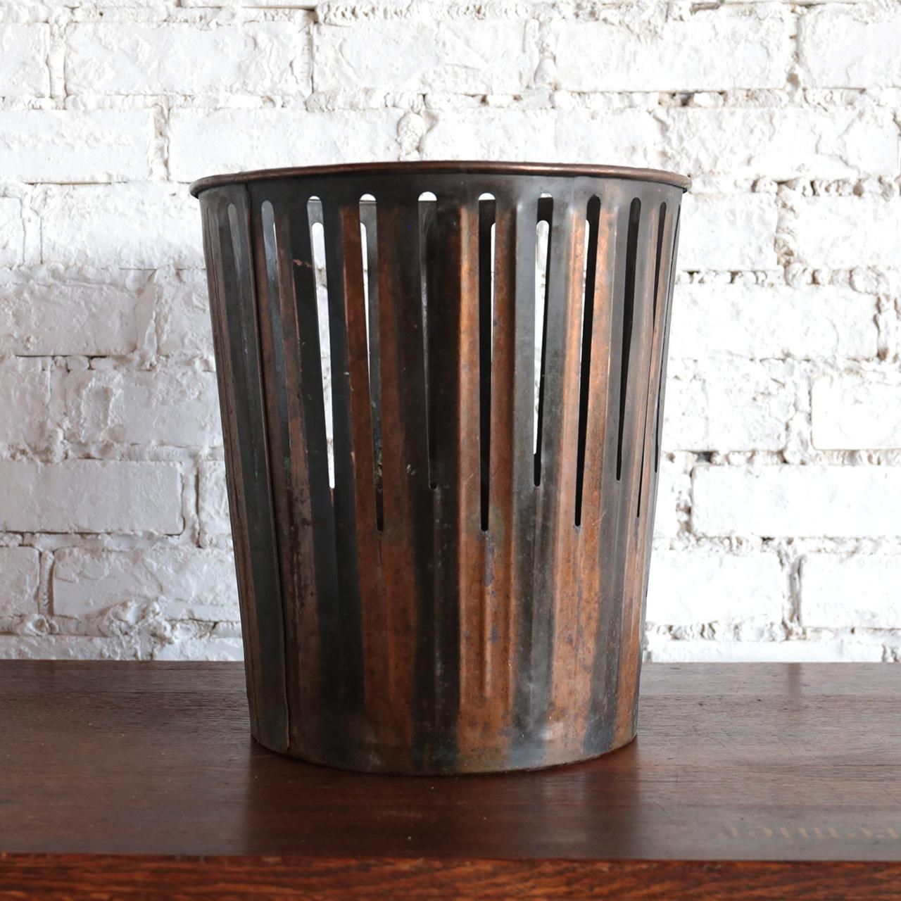 WASTE CAN JAPANNED