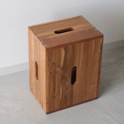 Cube stoolBurma Teak_NT