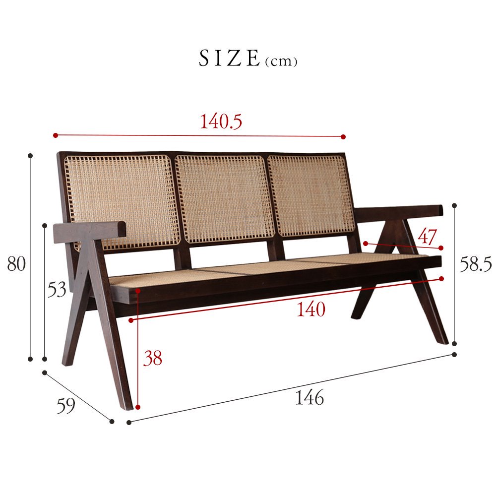 Three Seats Easy Chair（Burma Teak）] ピエールジャンヌレ PierreJeanneret リプロダクト |  Another Life ― ANTIQUE FURNITURE＆NEW FURNITURE