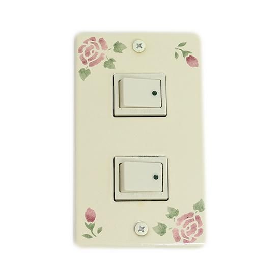 スイッチプレート マニー ホーロー ローズ2穴 - といれたす