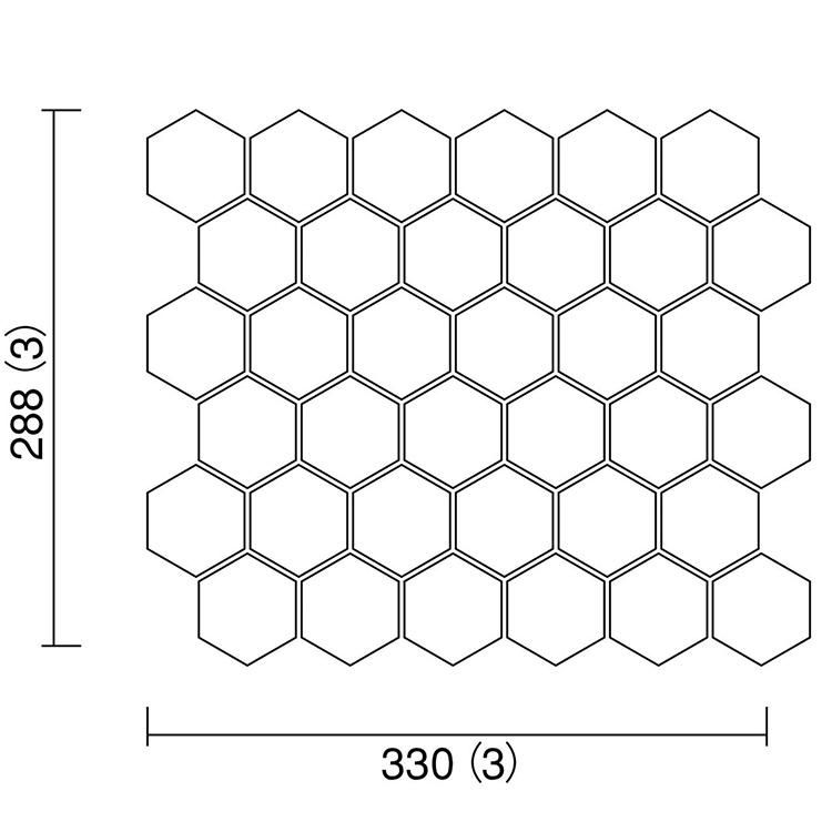 モザイクタイル 六角形 ハニカム 洗面 トイレ デスポート DES-60W  11シート - 3