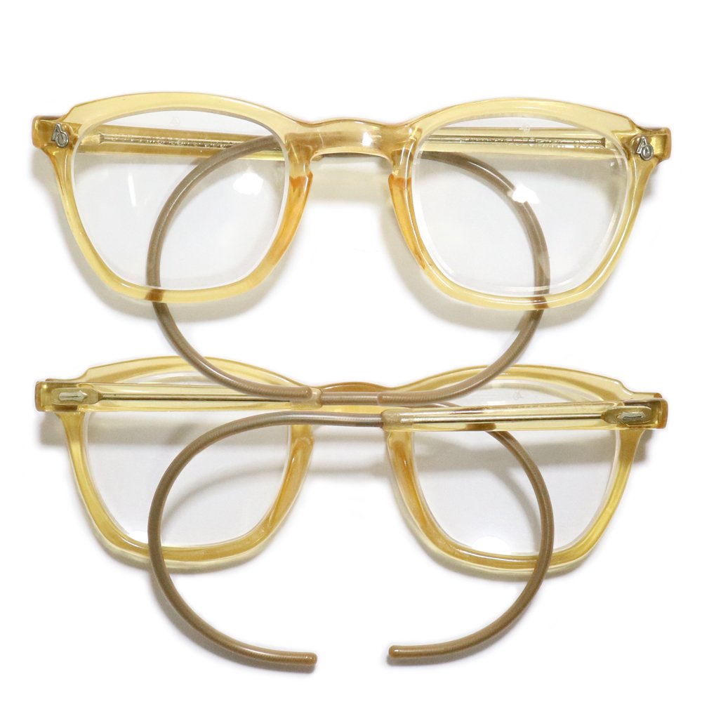 vintage クリアイエローフレームサングラスサングラス/メガネ ...