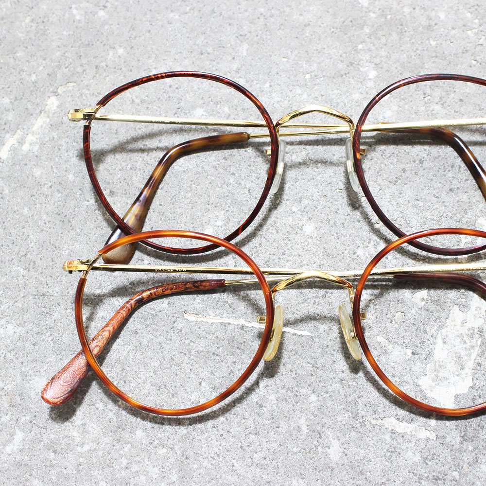 Vintage Savile Row Panto 14k Rg Eyeglasses With Tortoise Rim Made In England ビンテージ眼鏡 American Classics