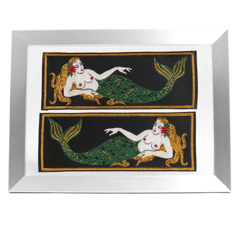 U.S. Navy WW2 Mermaid Liberty Cuff Patches with Photo Frame ｜ 米海軍リバティカフス -  American Classics