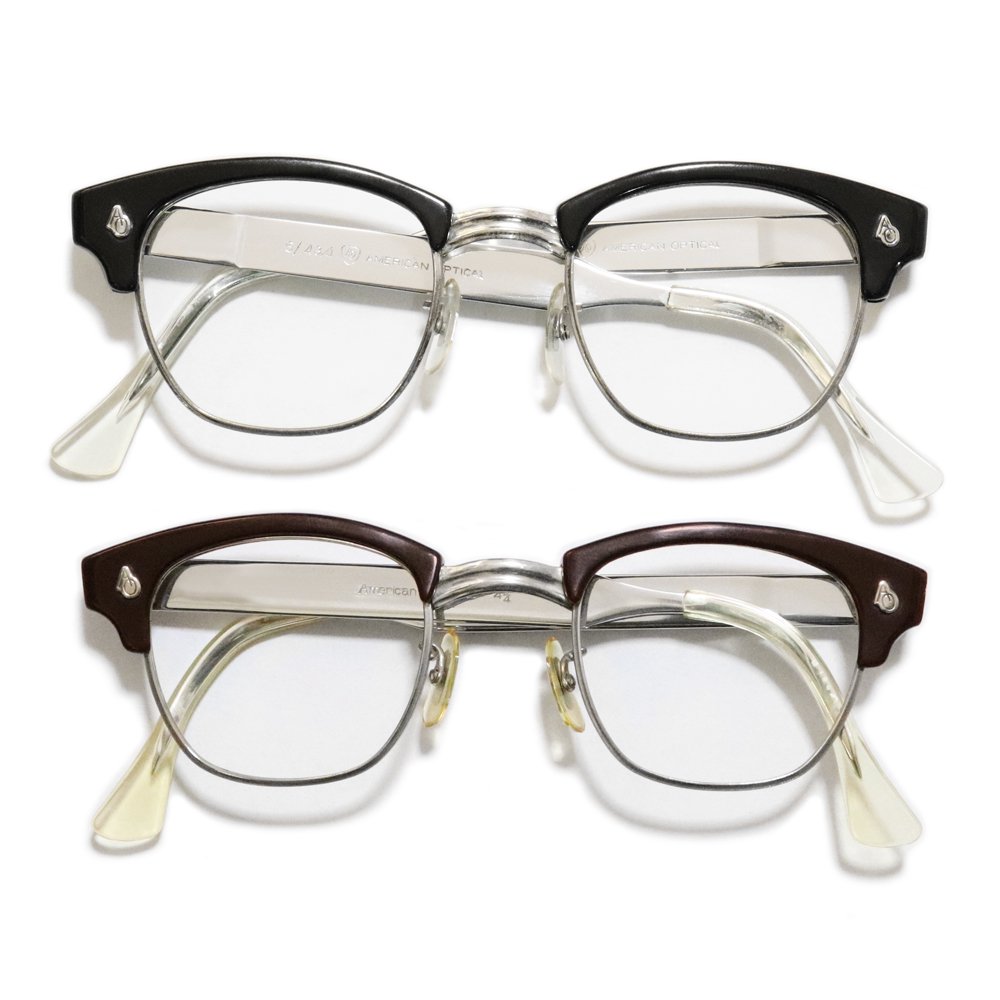 Vintage 1960's American Optical Browline Eyeglasses Black -Made in U.S.A- ｜  ビンテージ眼鏡 - American Classics