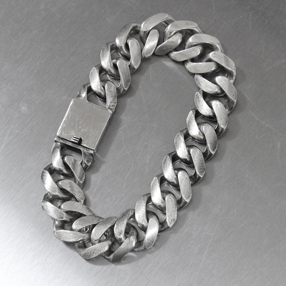 Vintage 925 Silver Heavy Chain Bracelet -15mm wide- ｜ ビンテージ 