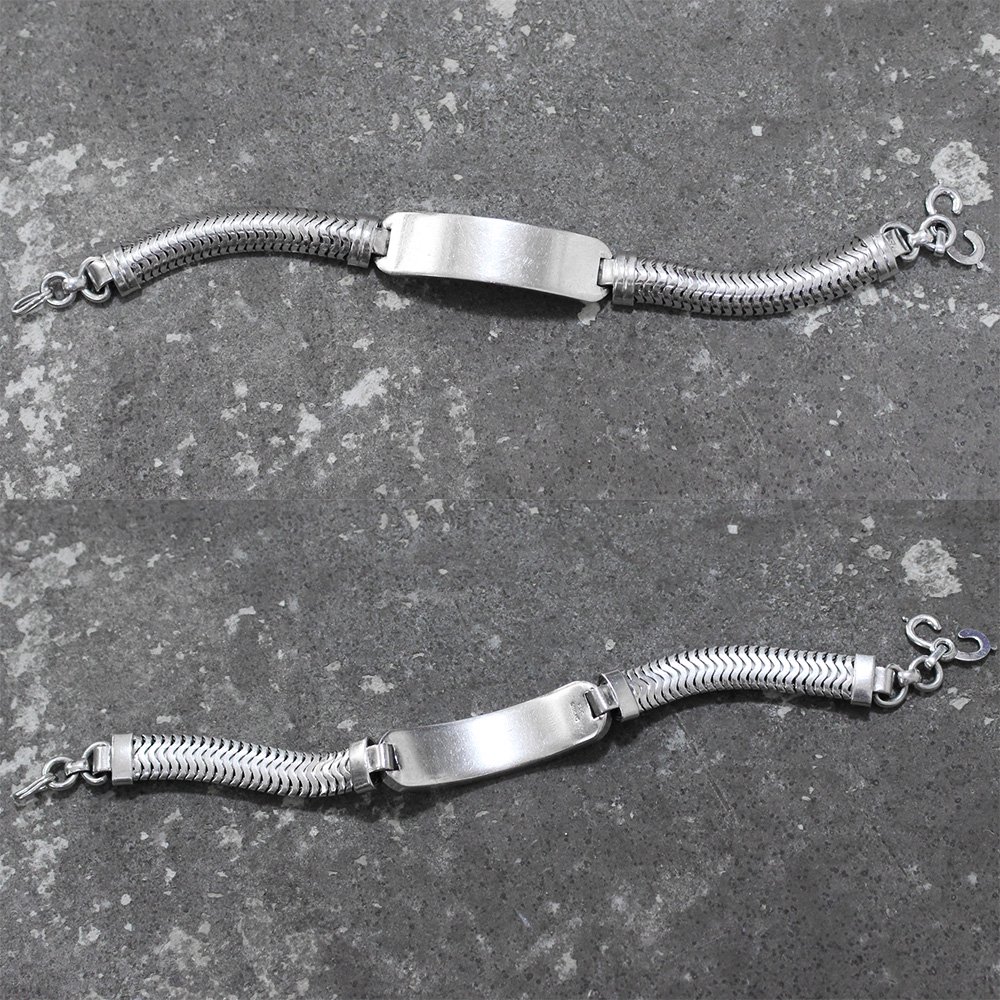Vintage Double Snake Chain ID Bracelet ｜ ビンテージIDブレスレット 