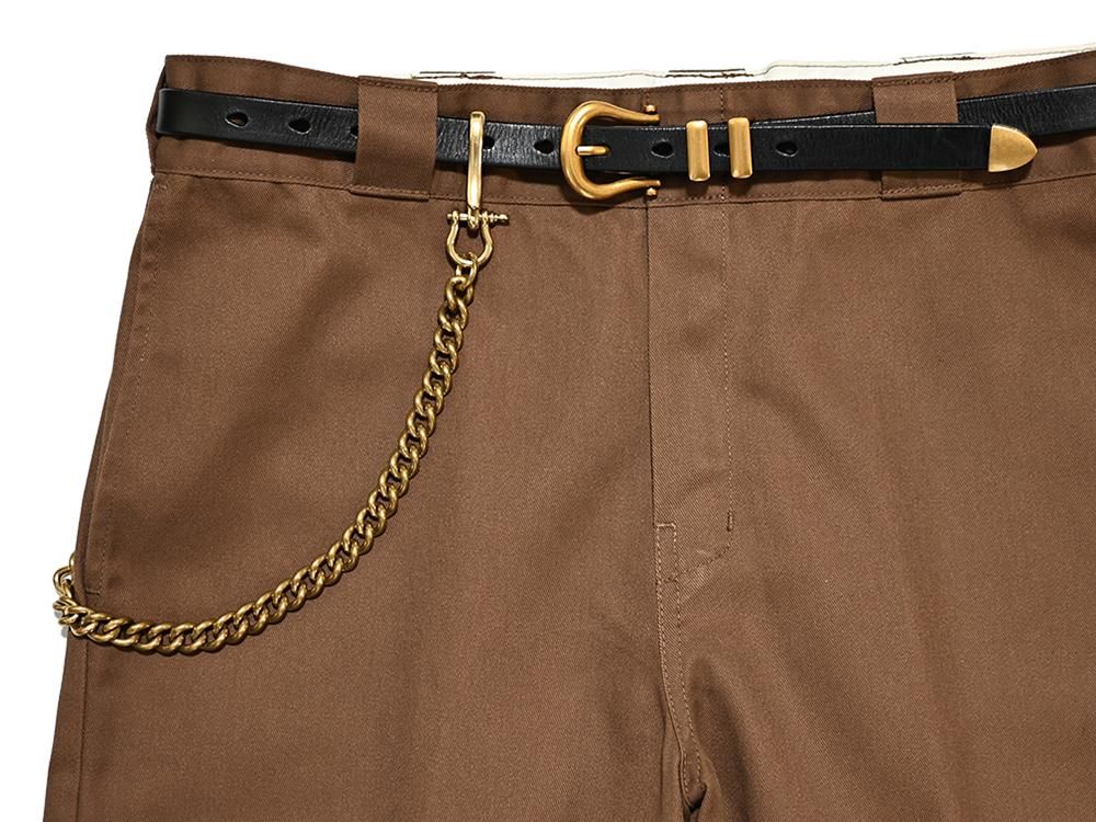 Cowhide Leather Narrow Belt -Gold- | 牛革レザーゴールド Cowhide Leather Narrow Belt -Gold- | 牛革レザーゴールド
