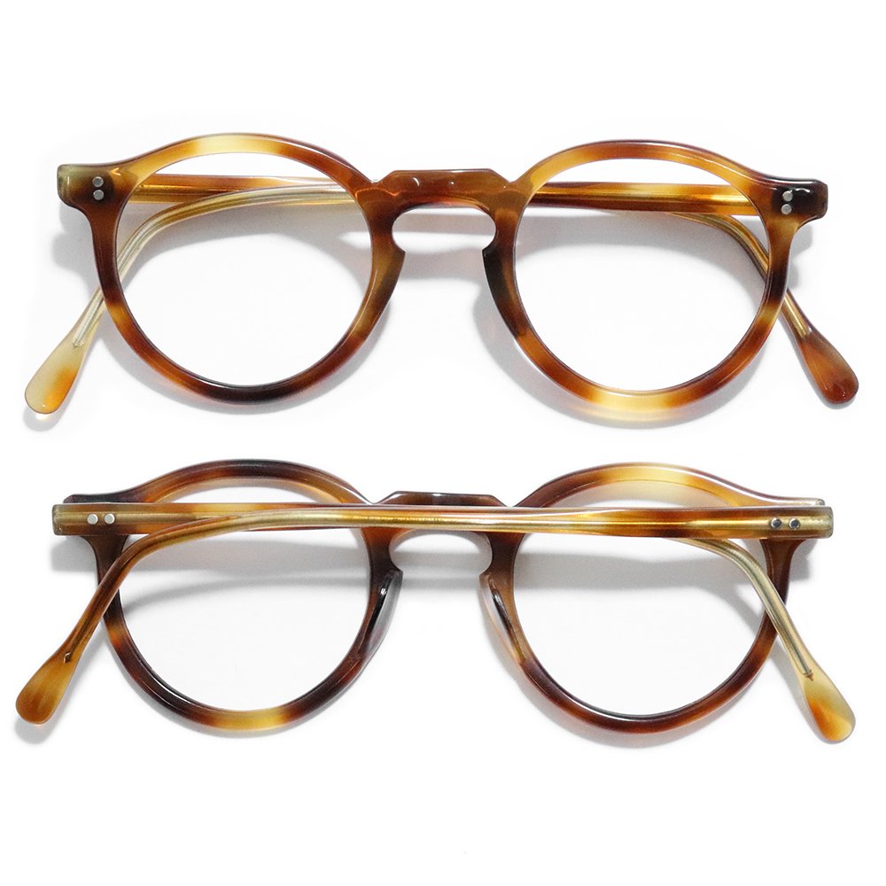Vintage 1940's French Panto Eyeglasses Amber -Hand Made in France- ｜  フレンチパント - American Classics