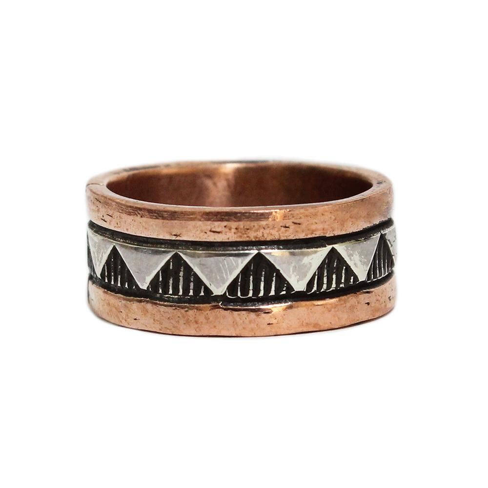 Navajo Indian Jewelry Copper Band Ring -Watson Smith- ｜ ナバホ族 