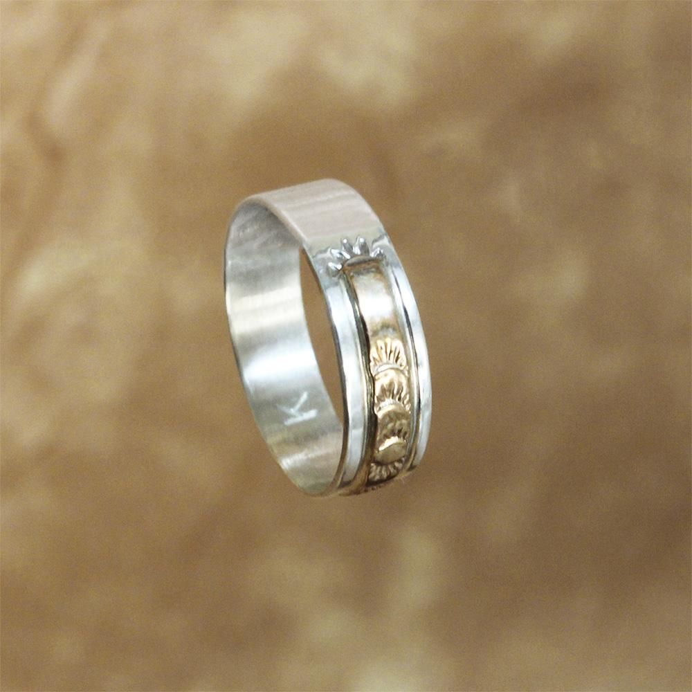 Navajo Indian Jewelry 12KGF Band Ring -K- ｜ ナバホ族