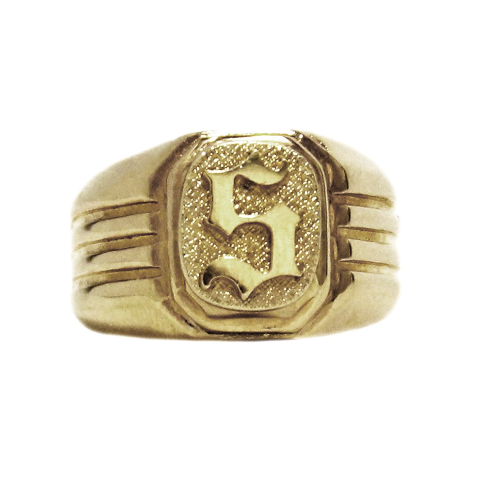 Dead Stock】 Vintage 70's ESPO 14KT GE Initial S Ring ｜ ヴィンテージリング -  American Classics