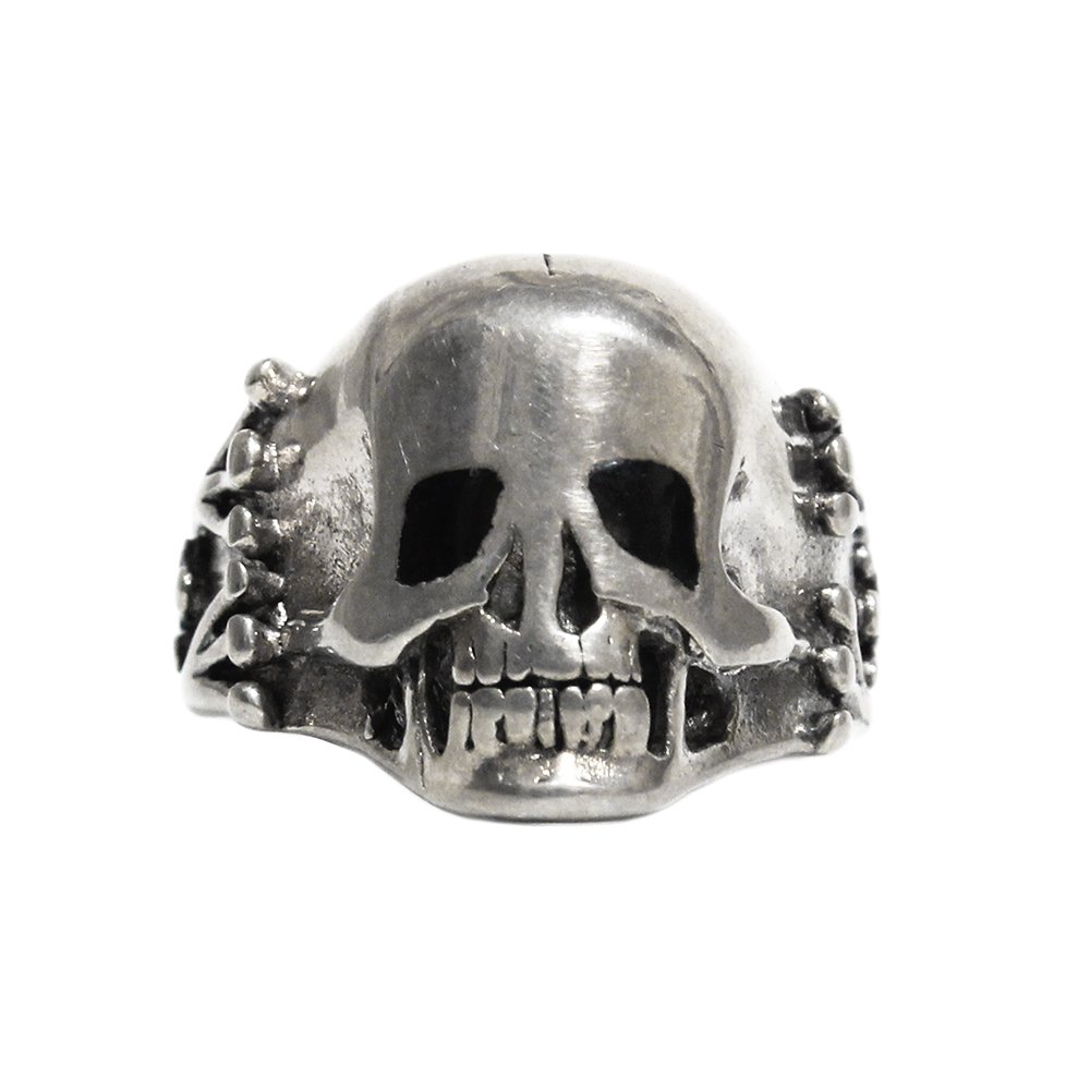 Vintage 1980's Gordon&Smith Skull Pinke Ring -Sterling Silver 