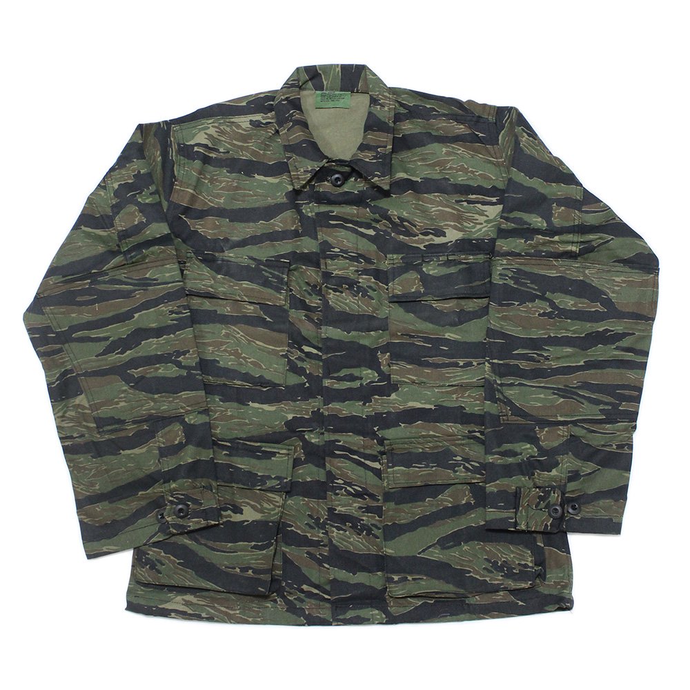 【Dead Stock】Vintage 80's Tiger Stripe Camouflage BDU Jacket -Made in U.S.A.-
