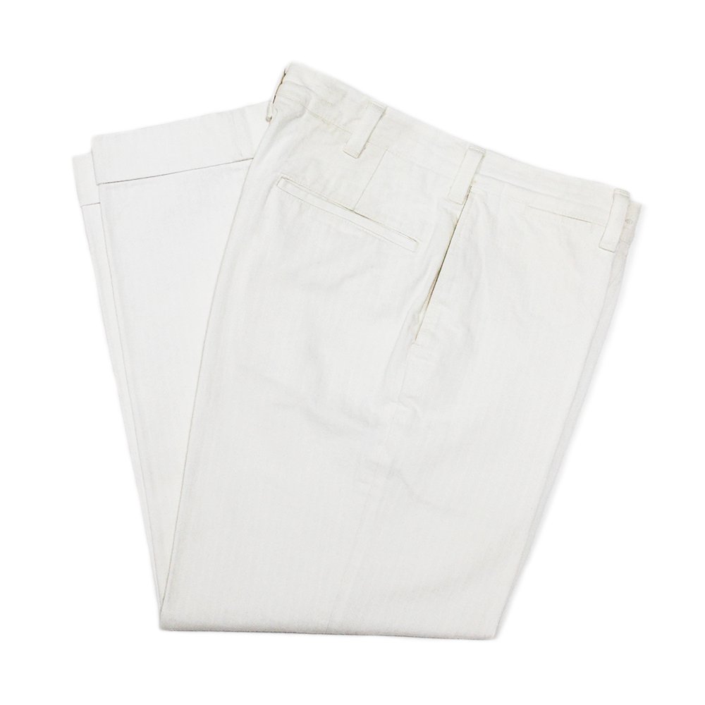 AtLast&Co White Herringborn Trousers -32- ｜ AtLast&Co (アット