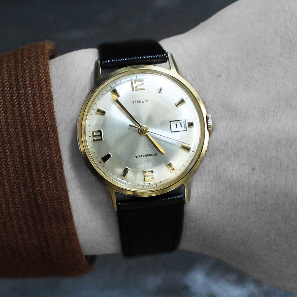 Vintage 70's TIMEX Wrist Watch -Classic Gold- ｜ ビンテージ ...
