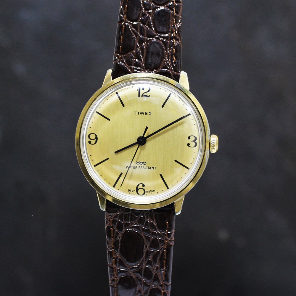 Vintage 1970's TIMEX Wrist Watch Gold -Made in Great Britain- ｜ ビンテージタイメックス  - American Classics