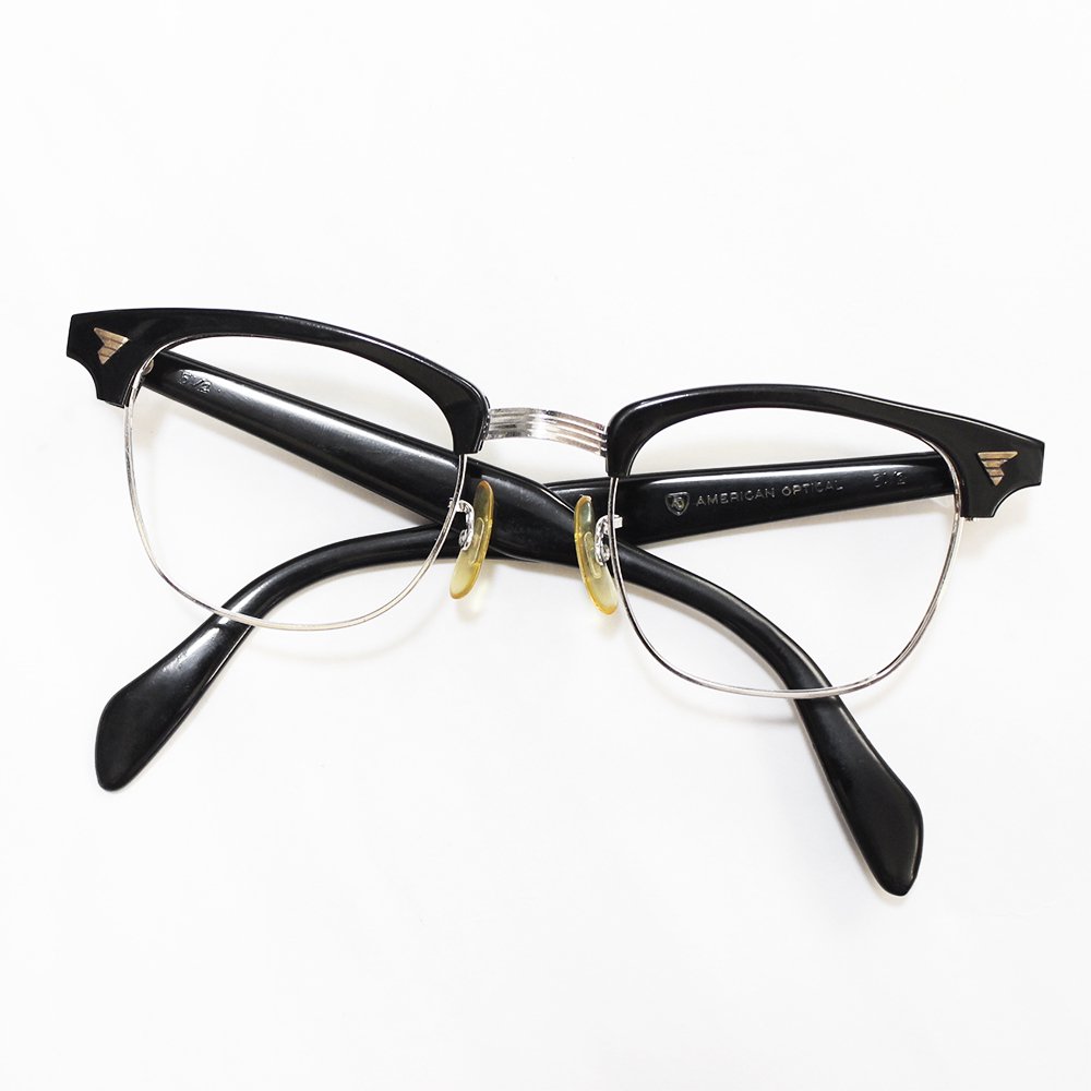 Vintage 1960 S American Optical Malcolm X 12kgf Sirmont Eyeglasses Black ビンテージ眼鏡 American Classics