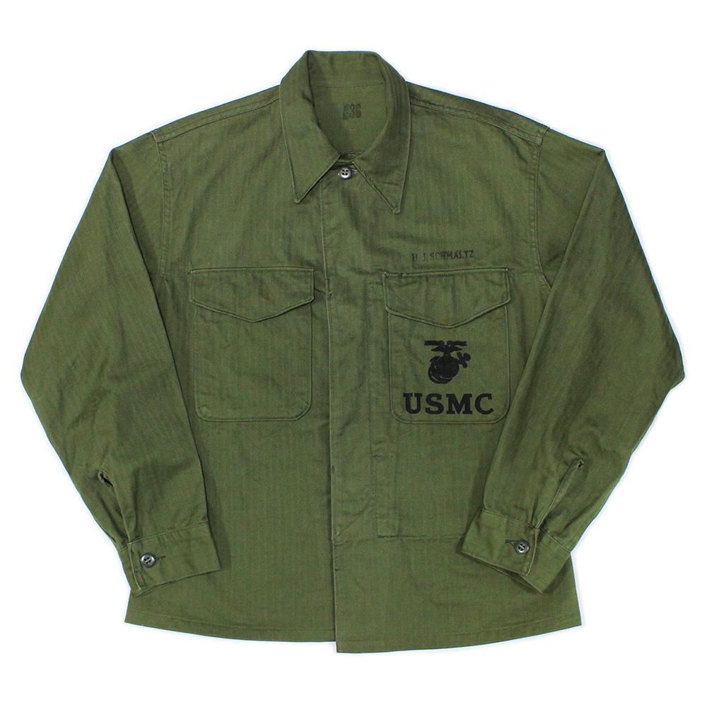 USMC P-53 HBTジャケット　ミリタリージャケット 50's U.S.M.C P53 HBT jacket マリンコープ ヘリンボーンツイル