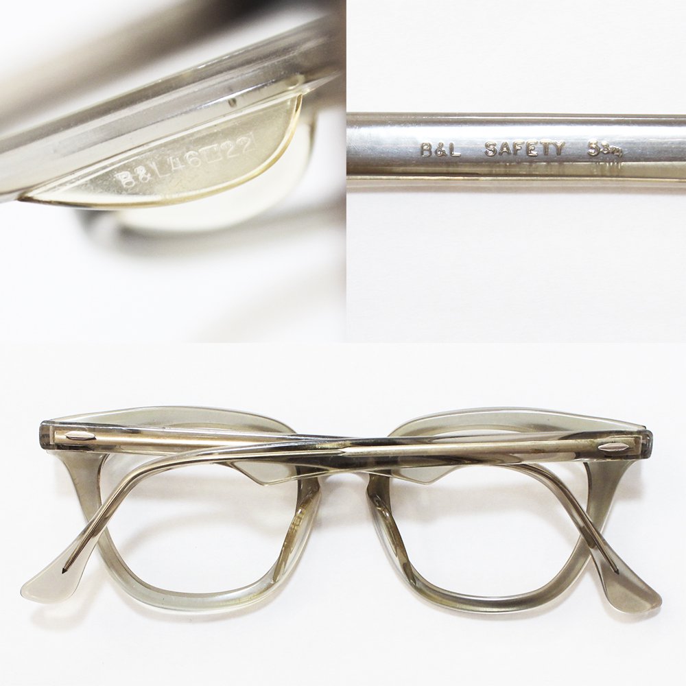 Vintage 1950's Bauschu0026Lomb SAFETY Glasses Cross Smoke Gray -Made in  U.S.A- ｜ビンテージ眼鏡 - American Classics