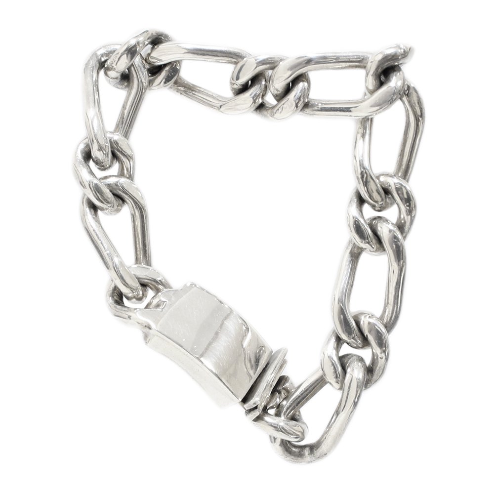 Taxco Mexican Figaro Curb Heavy Chain Bracelet -13mm wide-