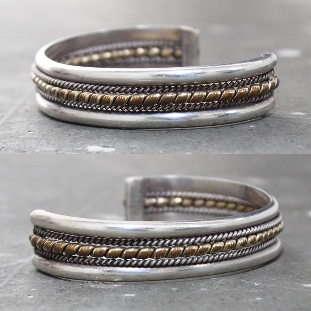 Vintage Navajo 12K Gold Wire Bangle -13mm wide- ｜ ナバホ族