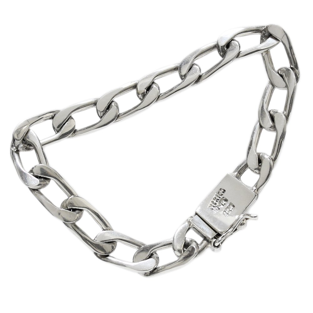 Taxco Mexican Curb Chain Bracelet -10mm wide-