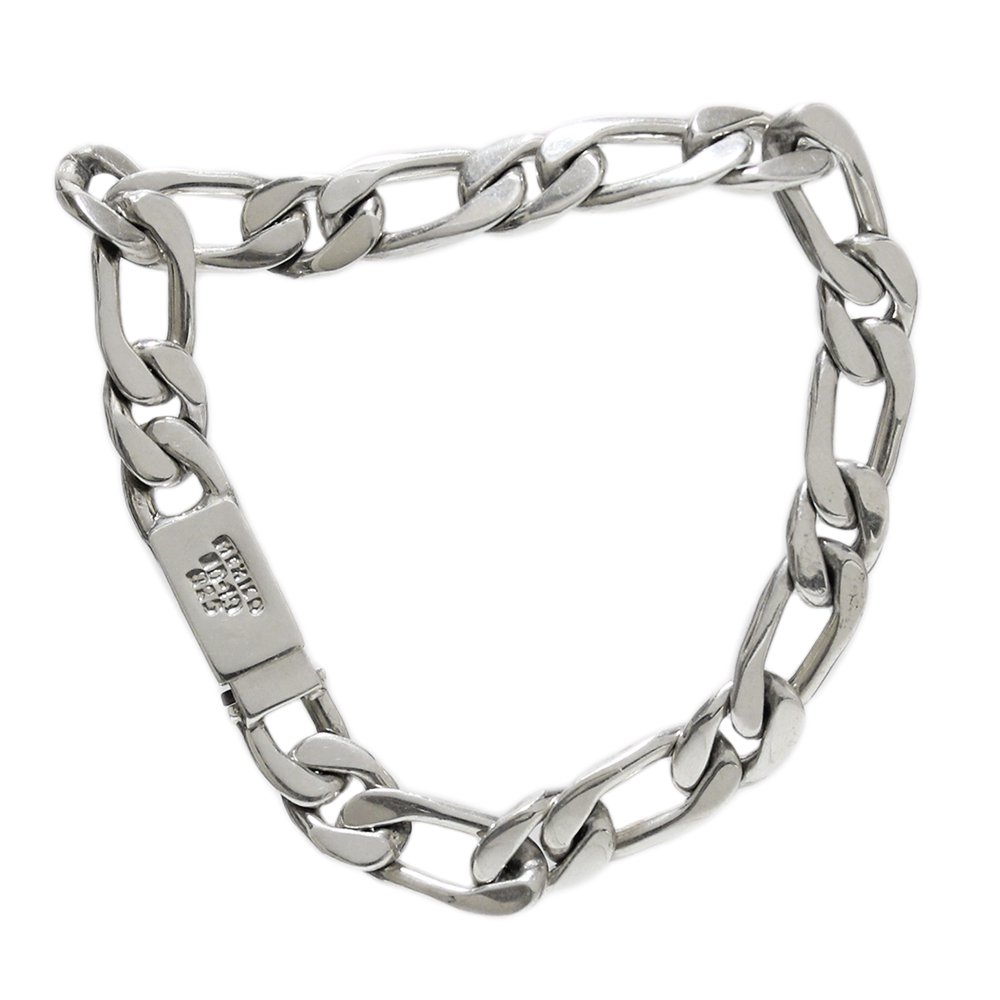 Taxco Mexican Figaro Curb Chain Bracelet -9mm wide-