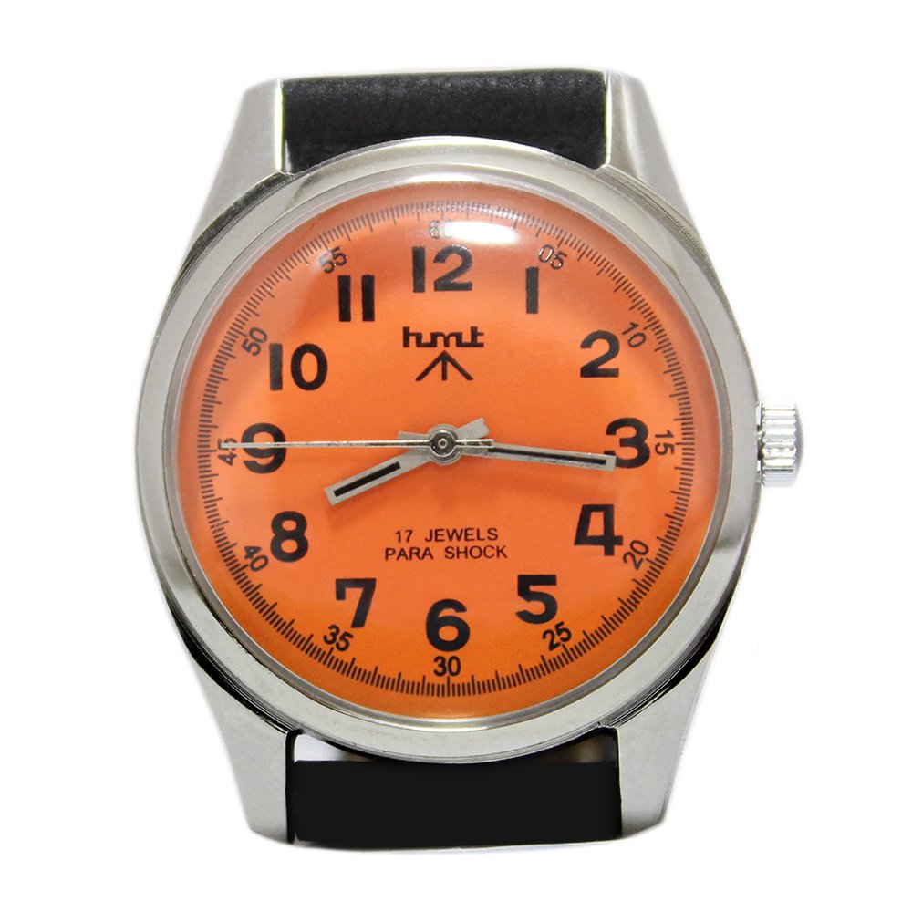 Dead Stock】Vintage 1980's HMT British Army Military Watch -Orange × Black-  ｜ ビンテージミリタリーウォッチ - American Classics