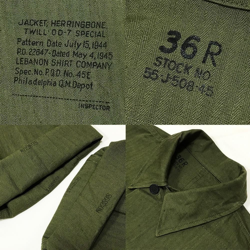 M43 HBTジャケット デッドストック 36R DEADSTOCK】40s US Army M-43 HBT Jacket.デッドストック