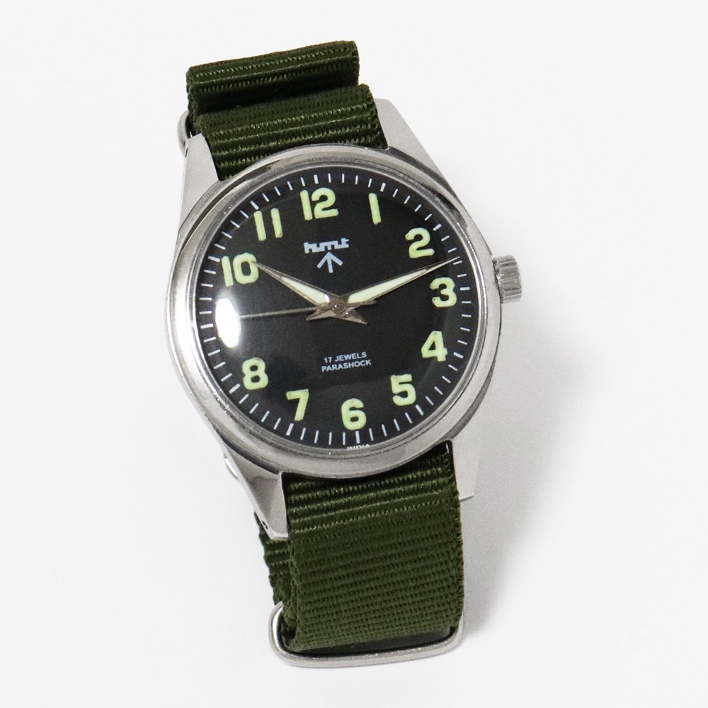 Dead Stock】Vintage 1980's HMT British Army Military Watch -Black 