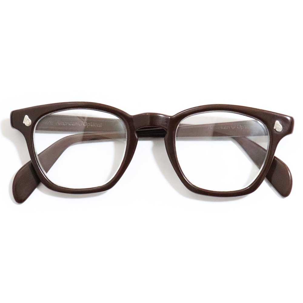 Vintage 1950's American Optical Safety Glasses Chocolate Brown 