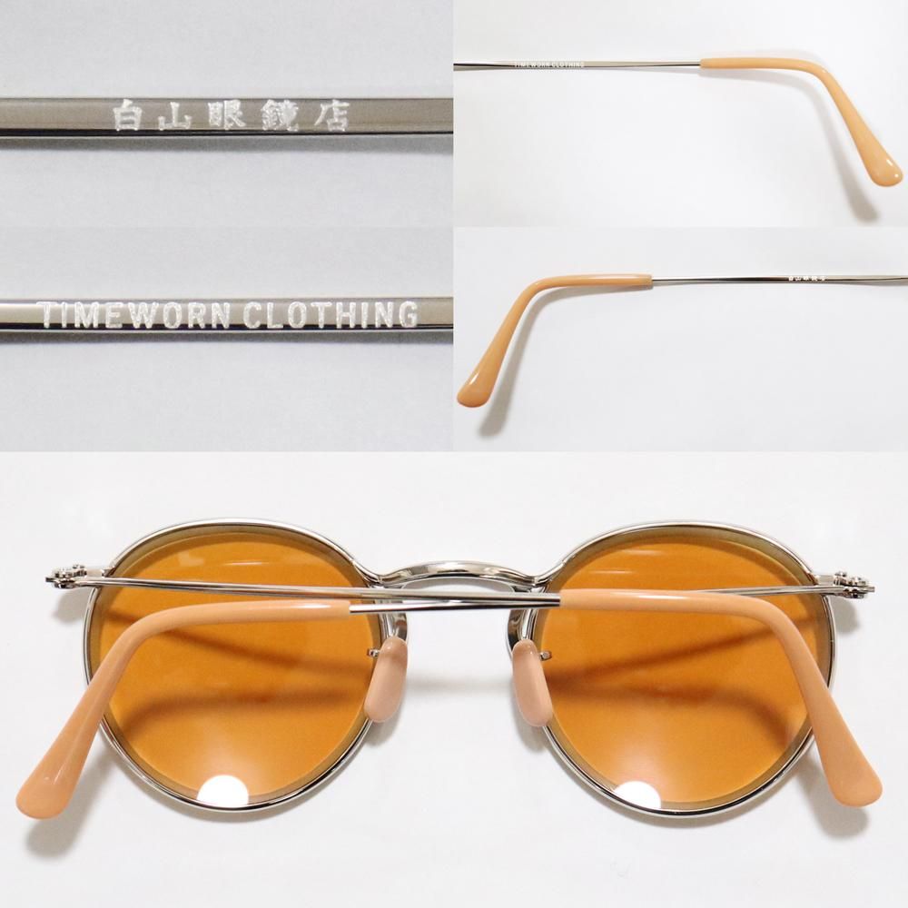 TIMEWORN CLOTHING × 白山眼鏡店 DEFENDER Round Eyeglasses -Silver with 35%  Brick Orange Lenses- ｜ AtLastu0026Co (アットラスト) - American Classics