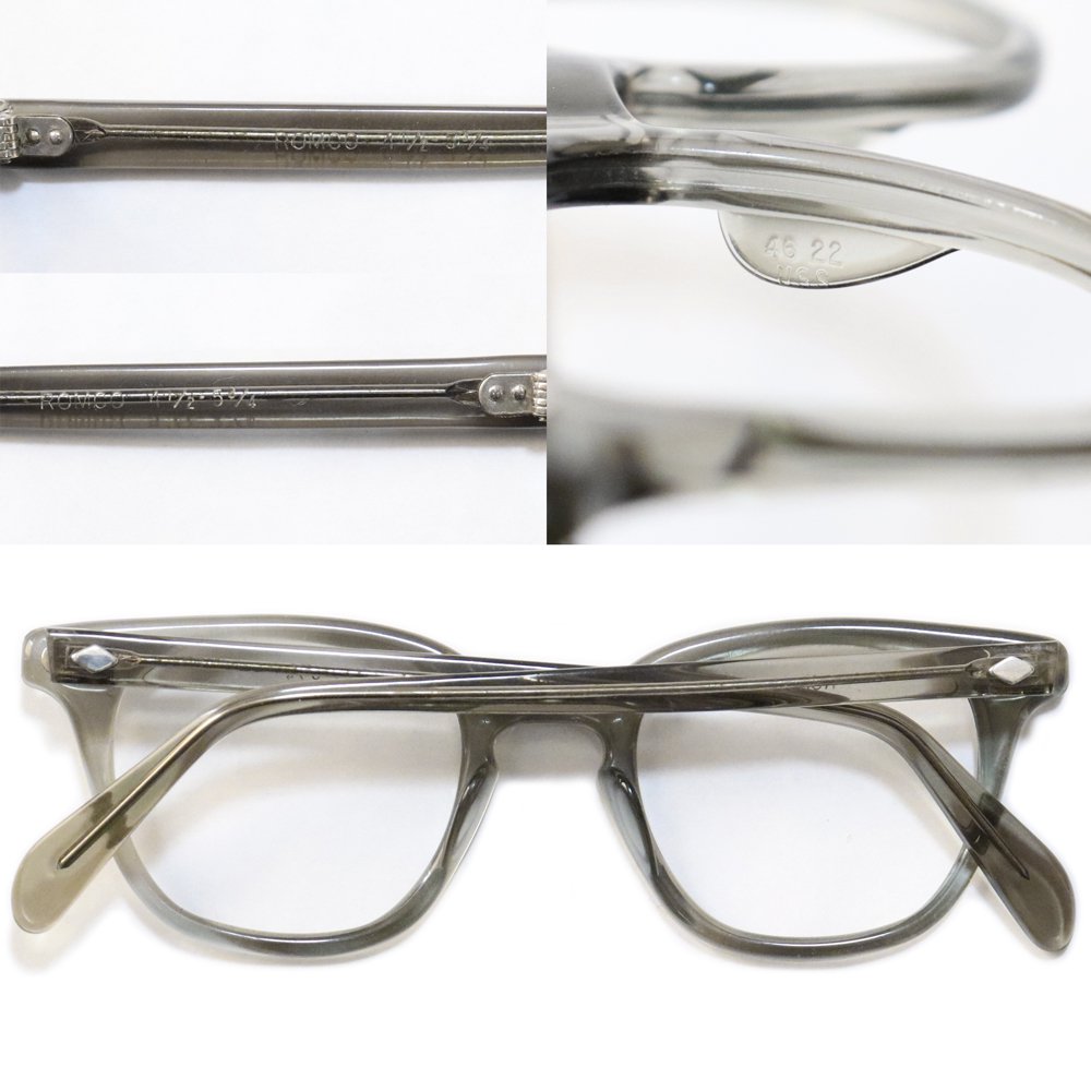 ビンテージ1960's-70's  Romco グレーセルロースヴィンテージ眼鏡