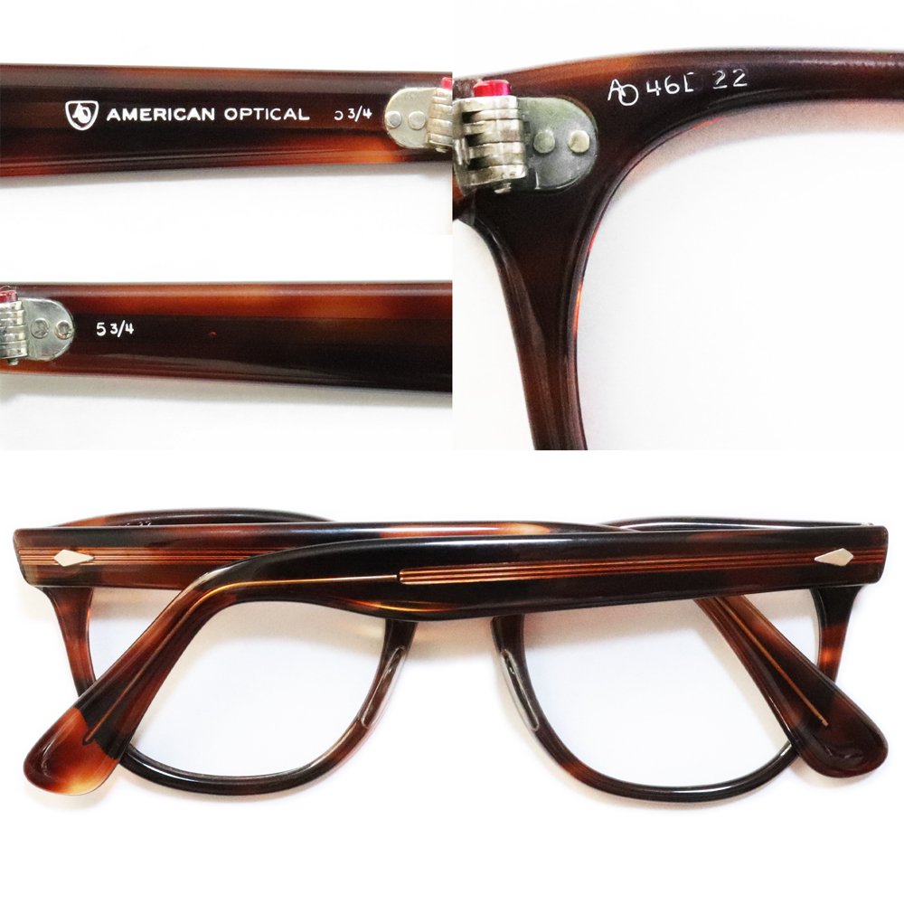 Vintage 1960's American Optical "TIMES" Eyeglasses Amber -Made in U.S.A