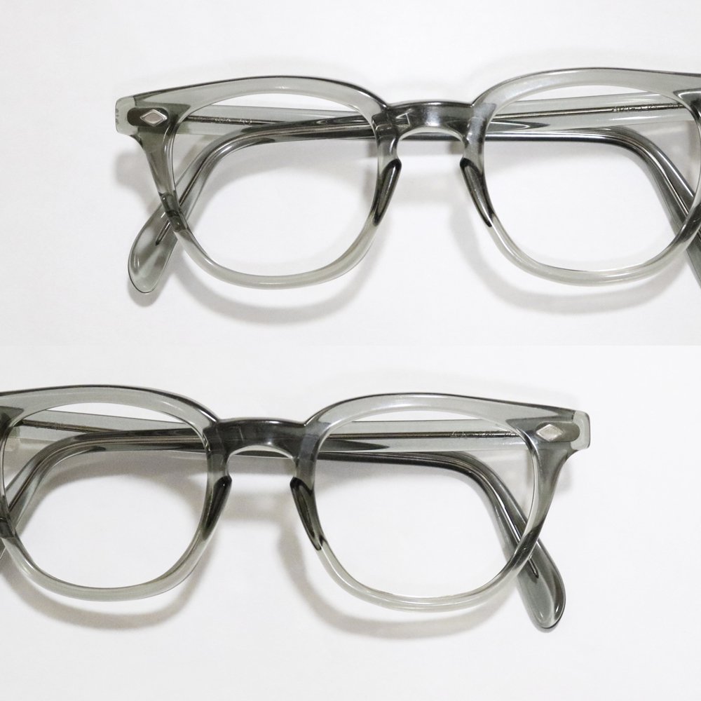 Vintage 1950 S American Optical Uss Military Official Gi Glasses Gray Smoke [46 22] ｜ ビンテージ眼鏡