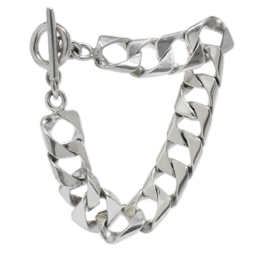 Taxco Mexico 925 Square Link Chain Bracelet -14mm wide- | タスコ