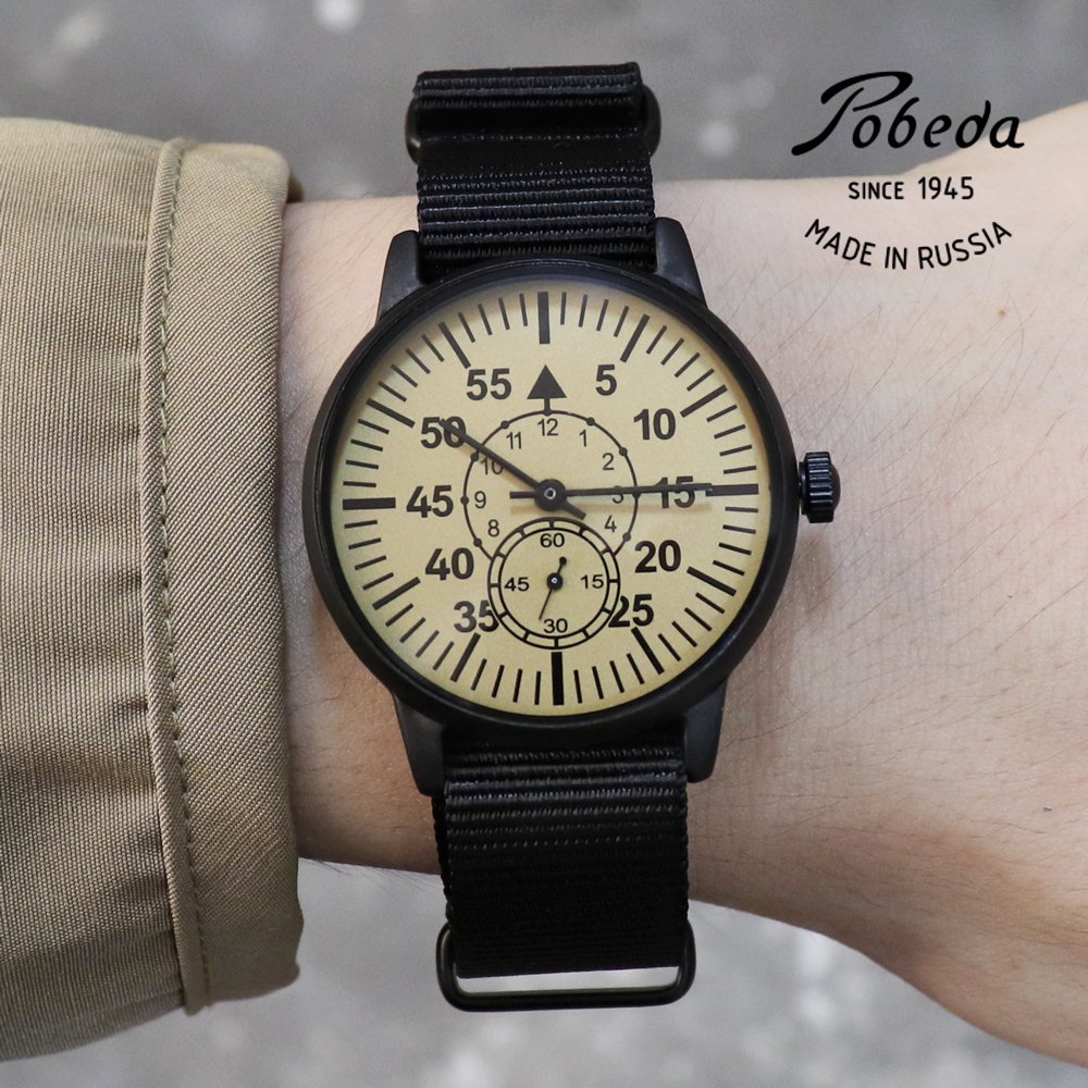 New Old Stock】1990's Pobeda ZIM Russian Pilot Aviator Watch -USSR- ｜ ミリタリー ウォッチ - American Classics