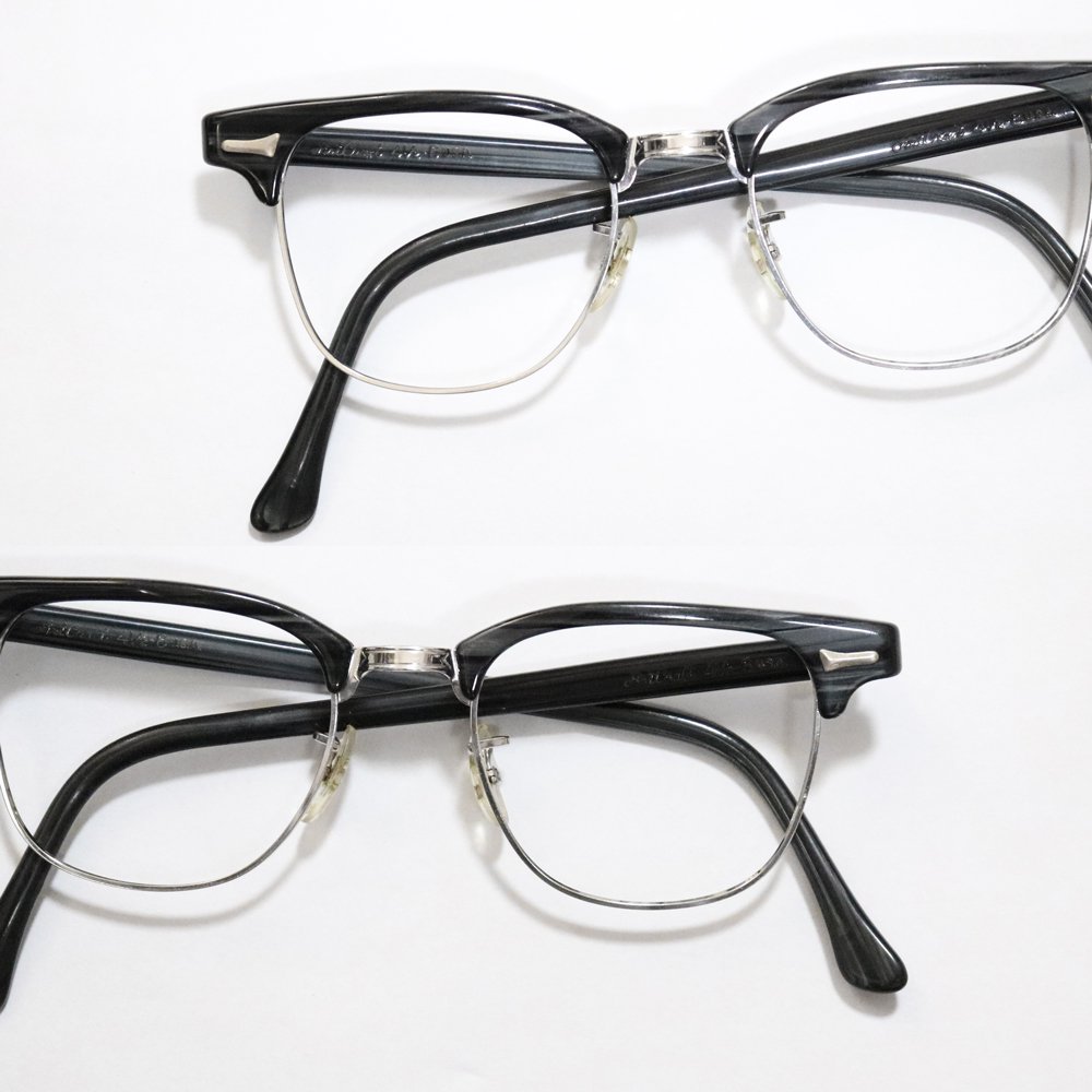 Vintage 1950 S Artcraft Clubman 12kgf Browline Eyeglasses Black Wood Made In U S A ｜ ビンテージ