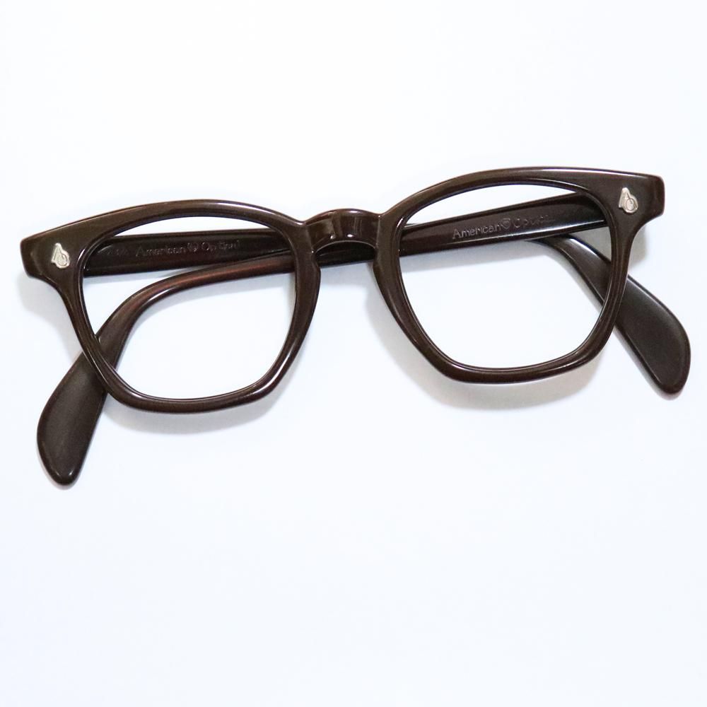 Vintage 1950's American Optical Safety Glasses Brown -Made in