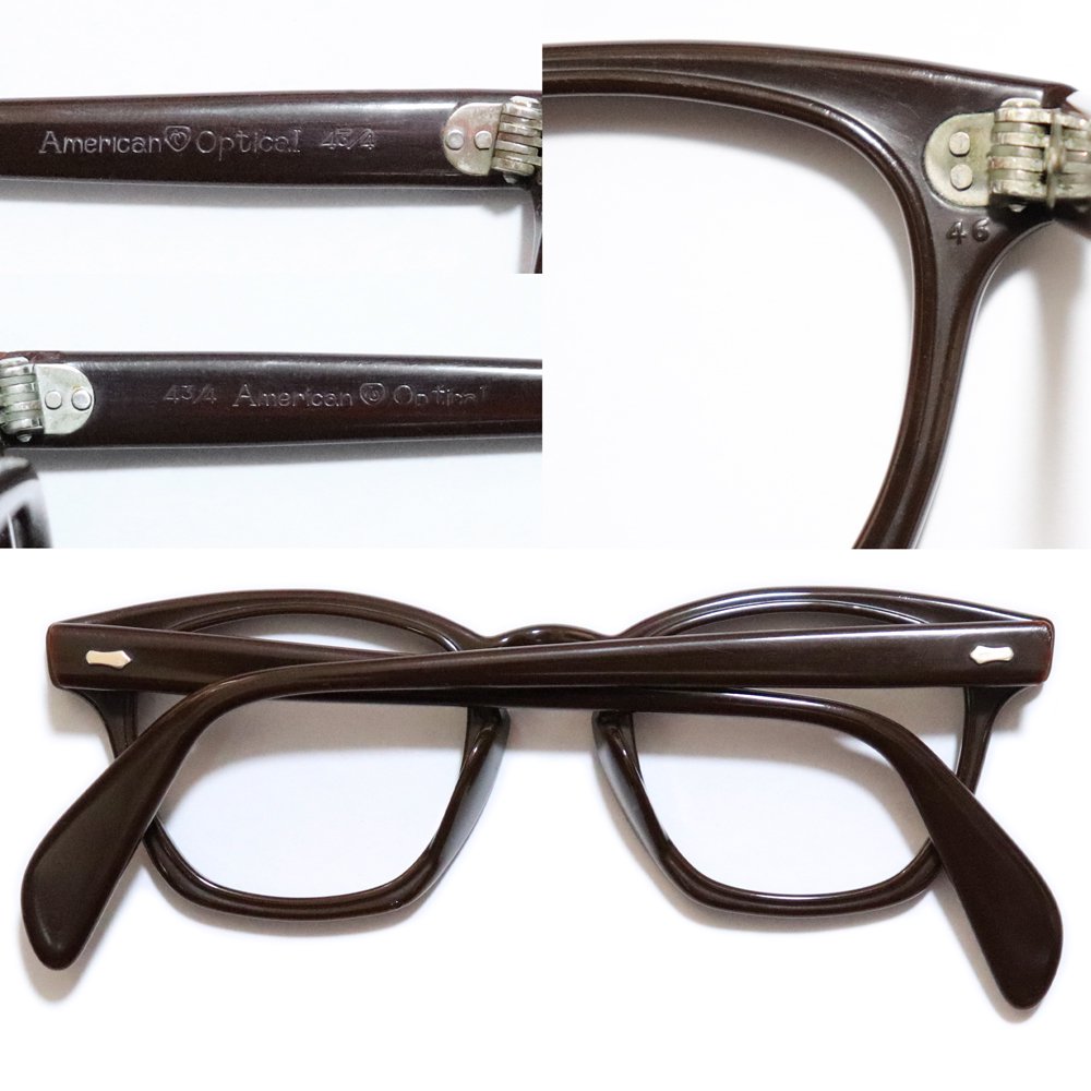 Vintage 1950's American Optical Safety Glasses Brown -Made in