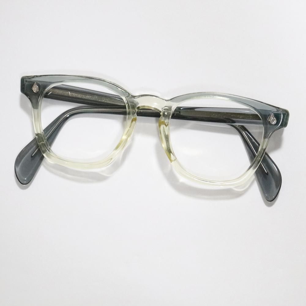 Vintage 1950's American Optical 2Tone Safety Glasses Gray/Clear 